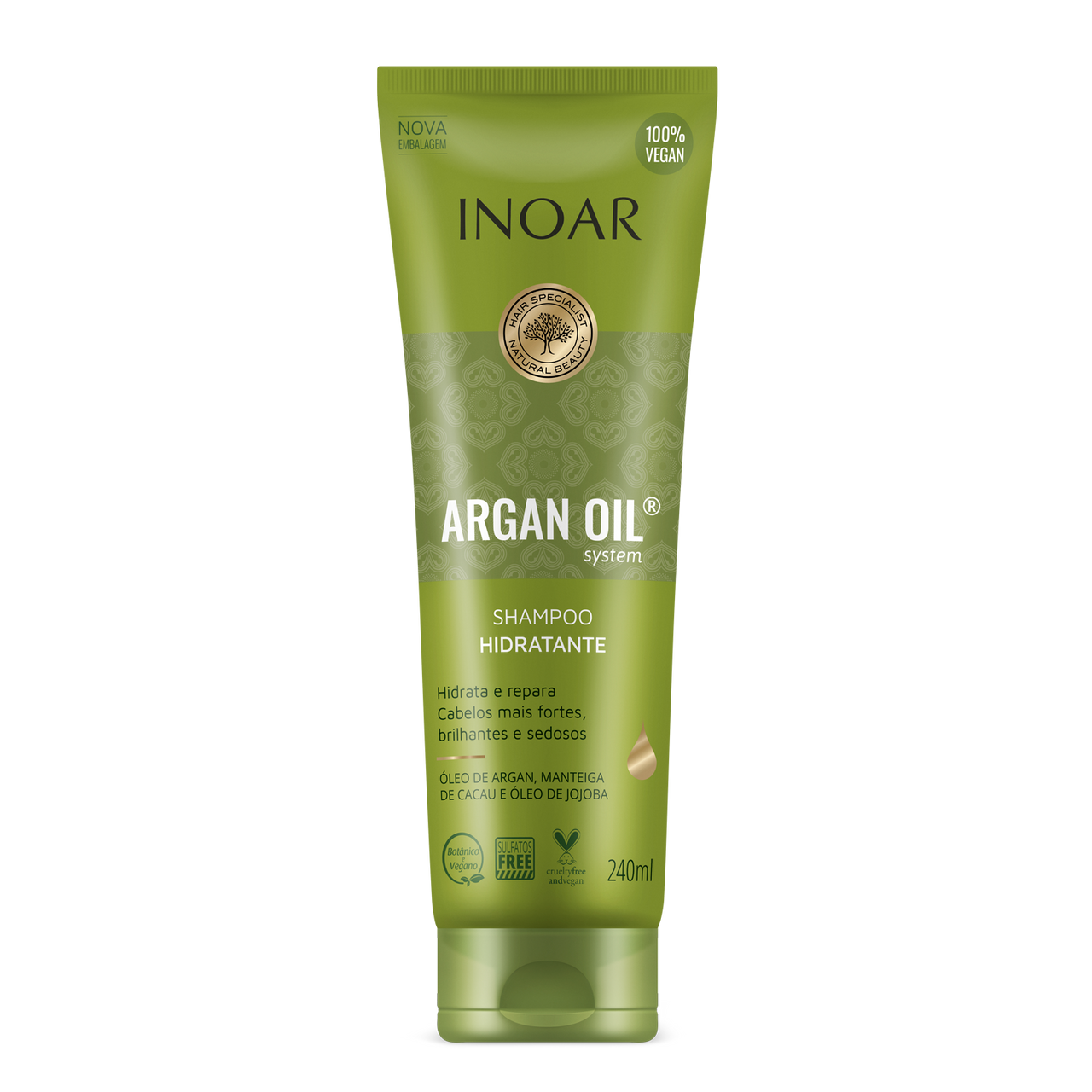 INOAR Argan Oil Shampoo - intensīvi mitrinošs šampūns ar argana eļļu 240 ml