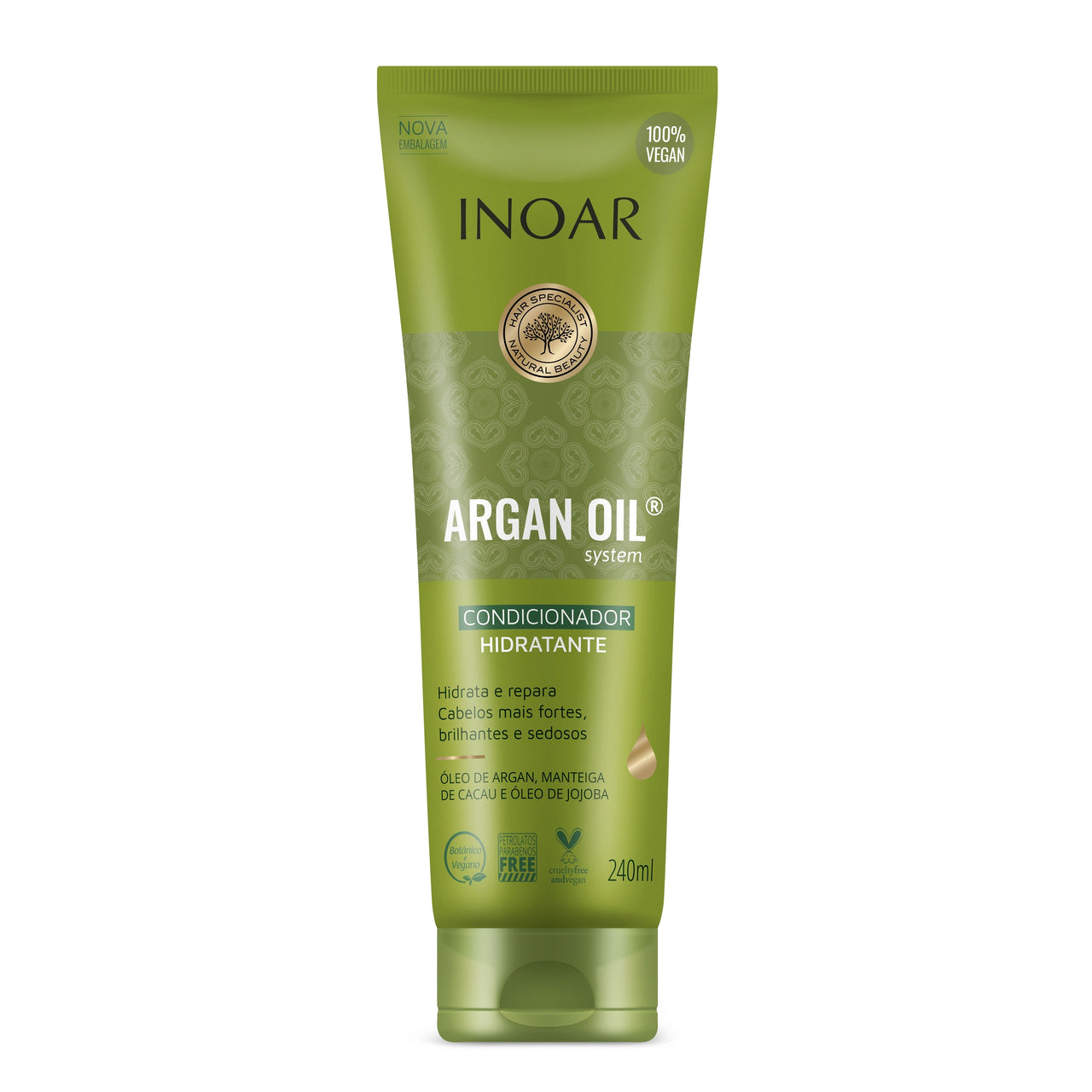 INOAR Argan Oil Conditioner - intensīvi mitrinošs kondicionieris ar argana eļļu 240 ml