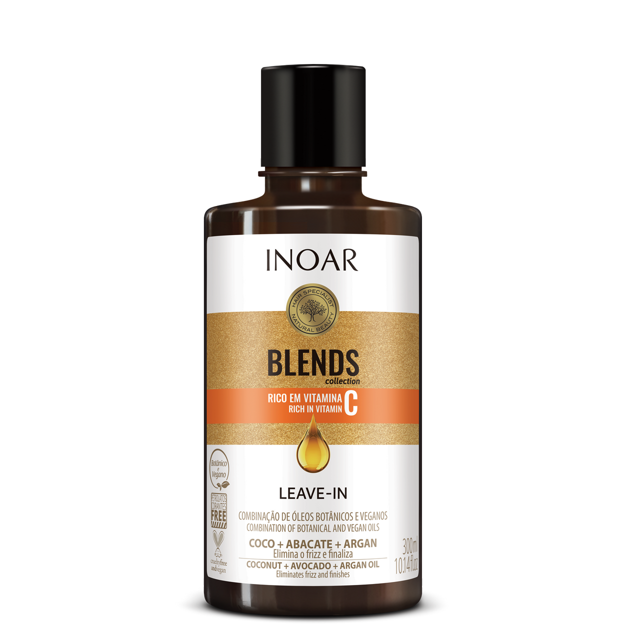 INOAR Blends Leav-in - nenuplaunamas balzamas su vitaminu C 300 ml