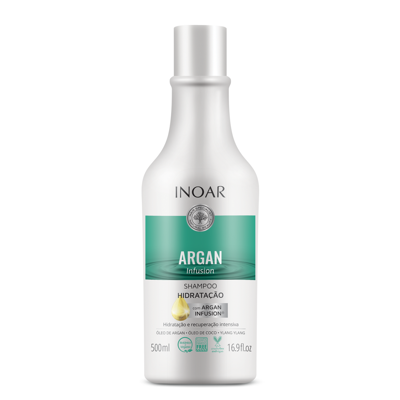 INOAR Argan Infusion Hydrating Shampoo - matu mitrinošs šampūns 500 ml