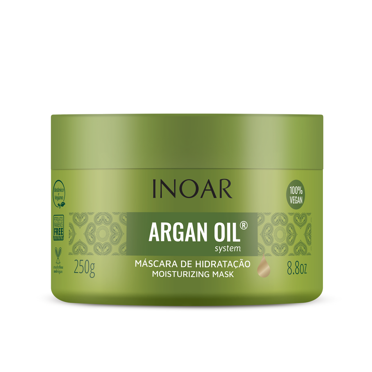 INOAR Argan Oil Mask - intensīvi mitrinoša matu maska ar argana eļļu 250 ml