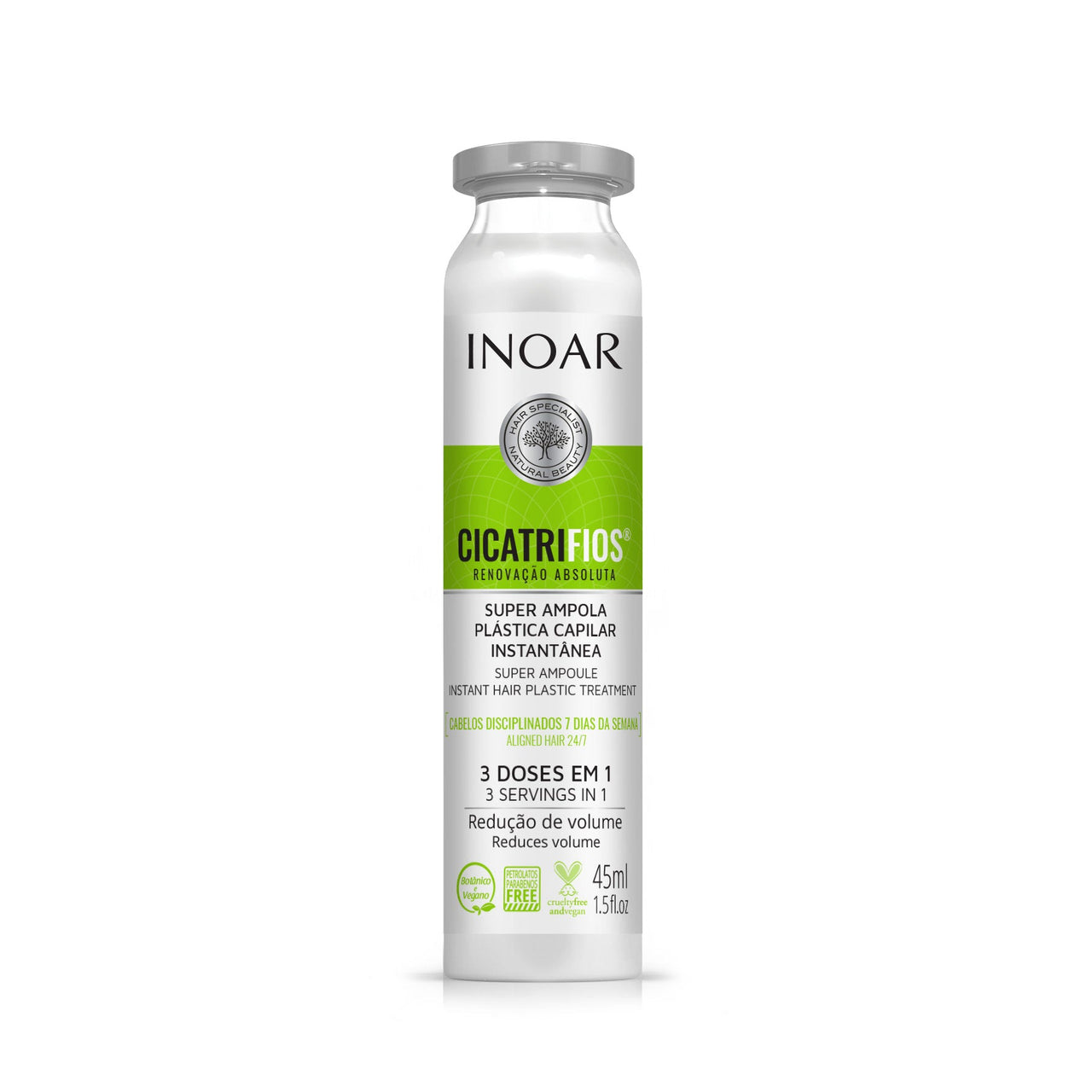 INOAR CicatriFios Super Ampoule - matu struktūru atjaunojoša ampula 45 ml