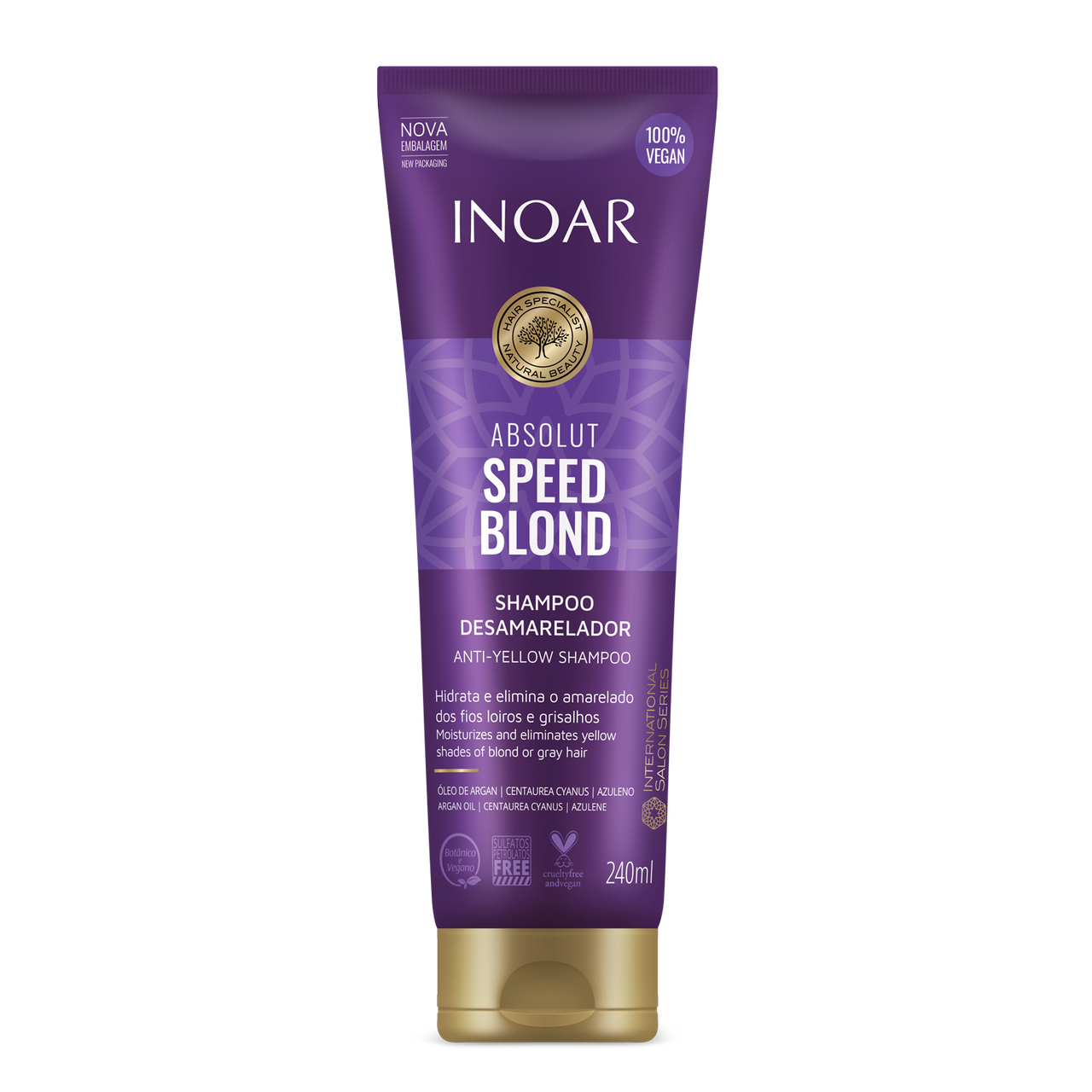 INOAR Absolut Speed Blond Shampoo - šampūns gaišiem matiem 240 ml