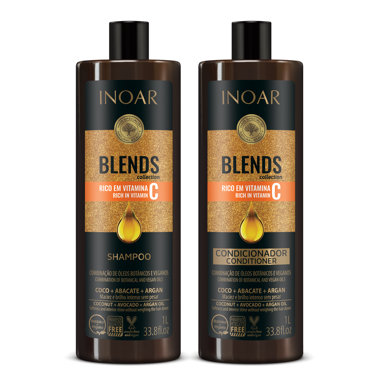 INOAR Blends Duo Kit - komplekts ar C vitamīnu 2x1000 ml