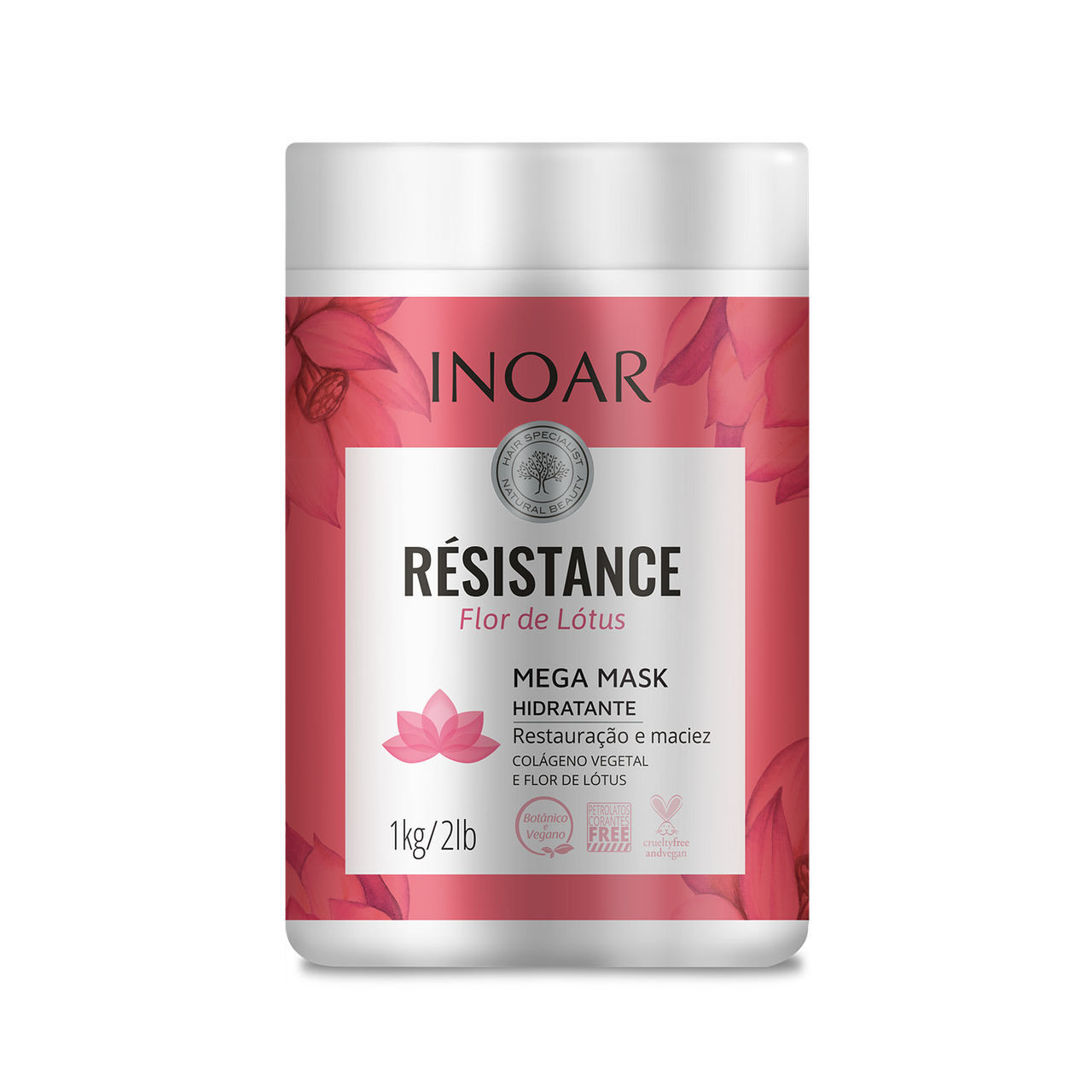 INOAR Resistance Flor de Lotus Mask - intensīvi atjaunojoša, atsvaidzinoša maska 1000 g