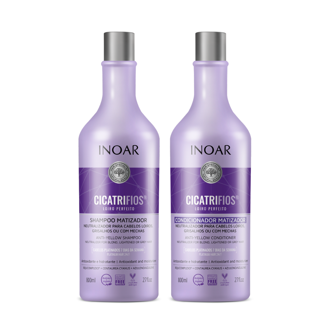 INOAR CicatriFios Perfect Blond Duo Kit - komplekts blondiem matiem 2x800 ml